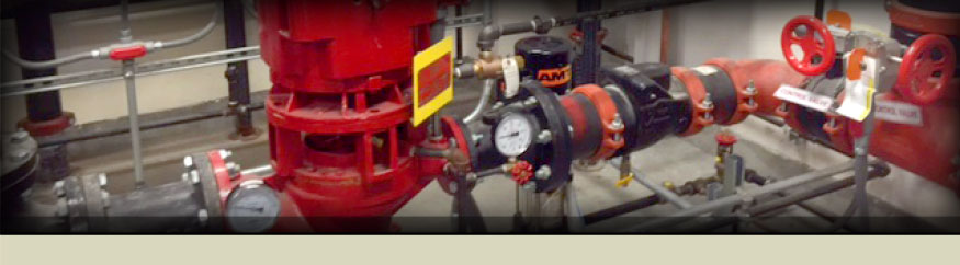 Fire sprinkler system pipes and valves 